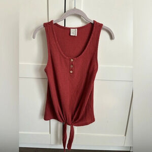 Paper Cranes Waffle Knit Tank Size Small